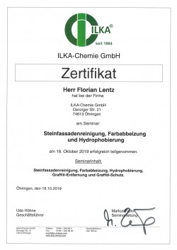 Gebäudeservice Hamburg - Zertifikat - ILKA-Chemie